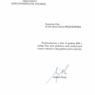 Nominacja profesorska