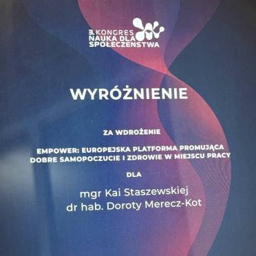 Projekt EMPOWER wyróżniony